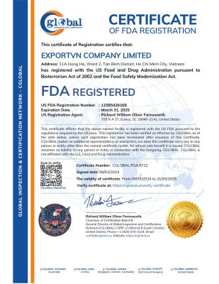 FDA Certificate 